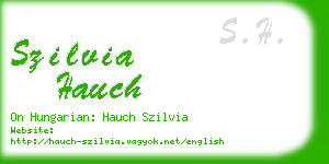 szilvia hauch business card